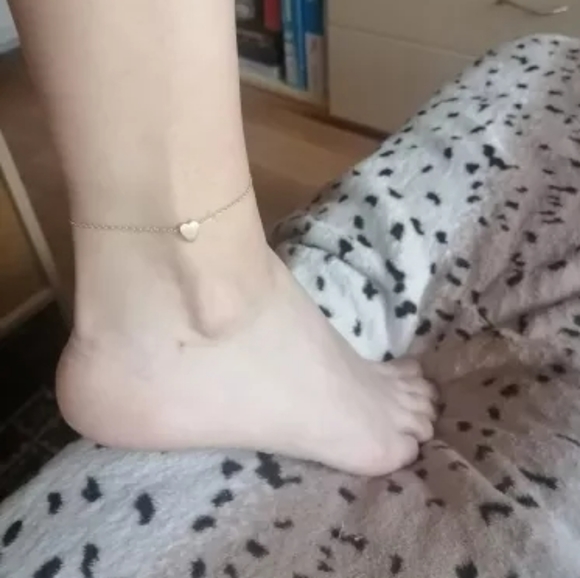 NEW Gold Double Layer Heart Ball Ankle Bracelet - Picture 9 of 16